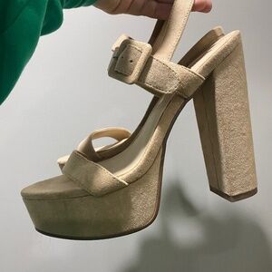 Nude Platform Heel